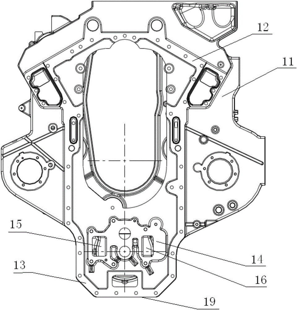 Engine and mounting structure capable of realizing internal arrangement of engine oil pump and applicable to engine