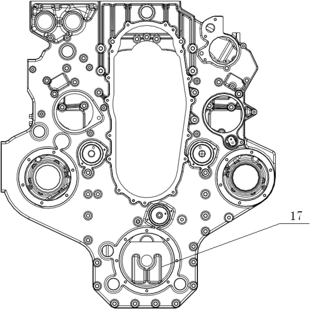 Engine and mounting structure capable of realizing internal arrangement of engine oil pump and applicable to engine