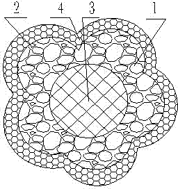 Quincunx cement soil mixing high-strength bearing pile and forming method