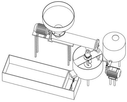 Automatic pig feed mixing and feeding device