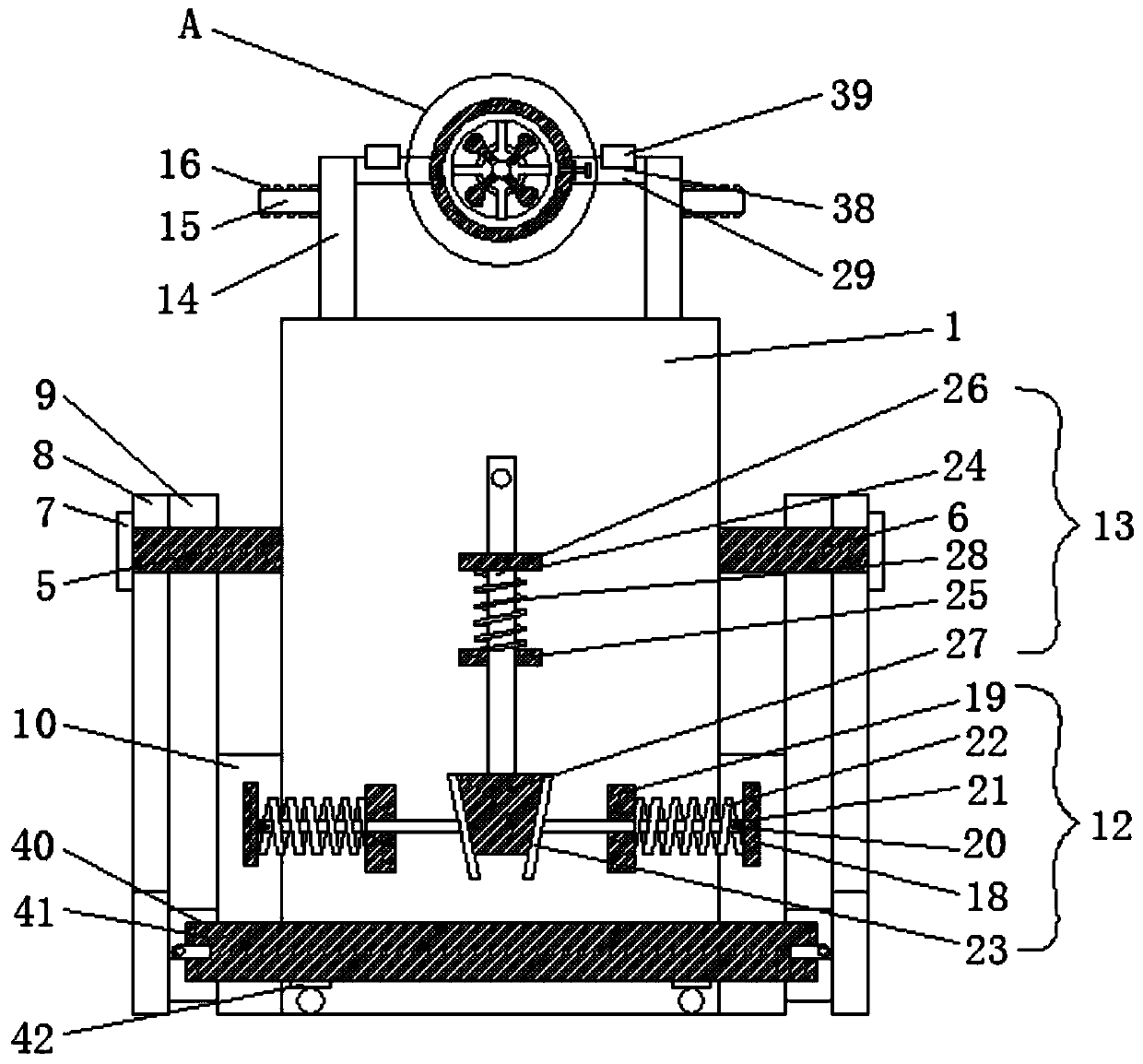 A paddy drying and collecting device suitable for small cement drying fields in rural areas