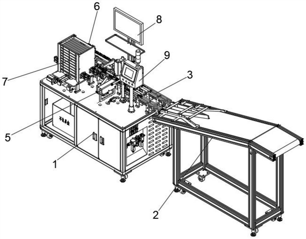 Injection molding material receiving detection packaging machine