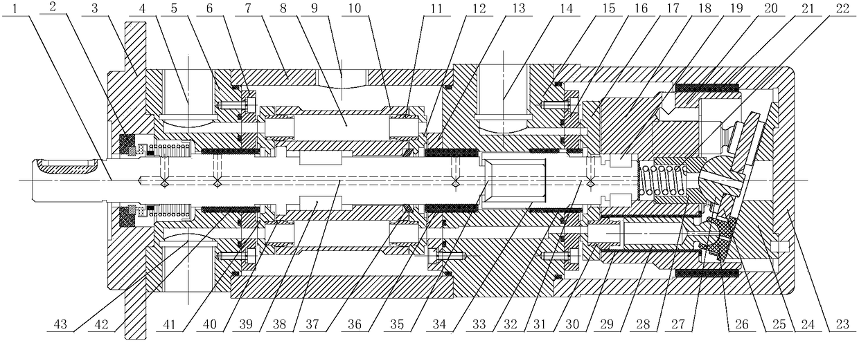 Integrated low-pulsation seawater-desalination energy-recovery and pressurization device