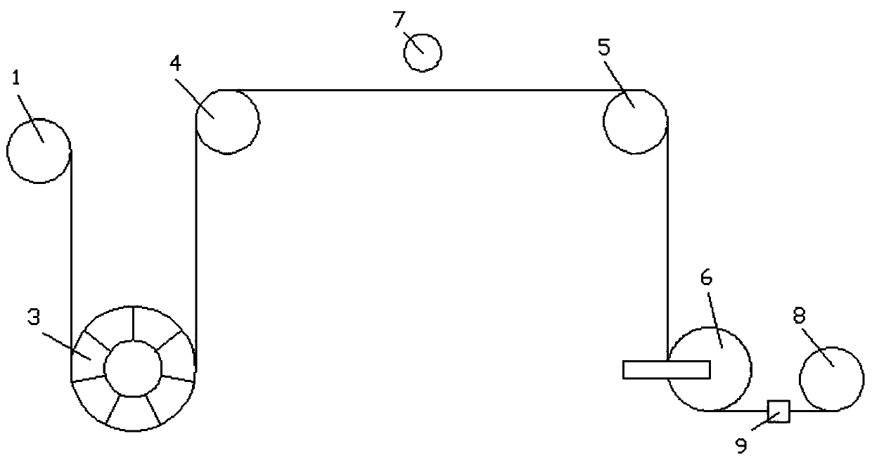 Woven fabric stretching device