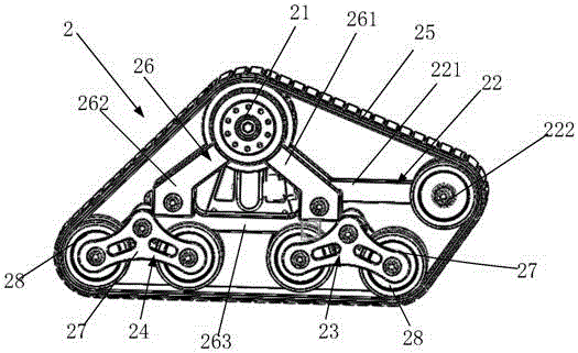 Crawler type wheelchair