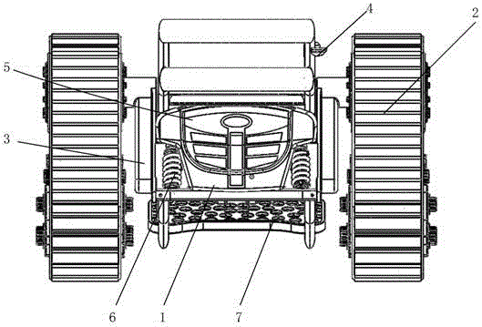 Crawler type wheelchair