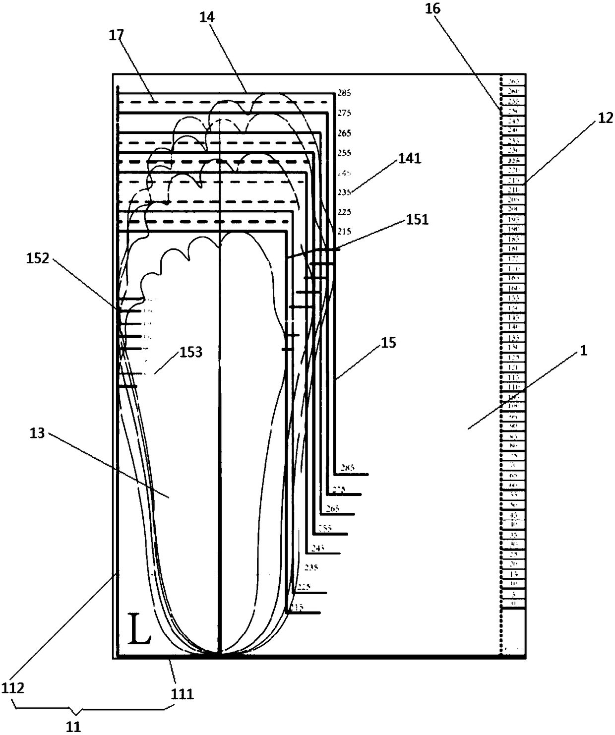 Foot size measurement tool