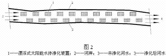 Floating type solar water purification device and method