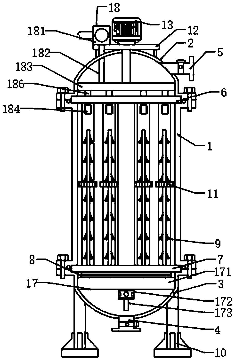 Backwashing device and method for purifying micro-particle suspended matters in wastewater