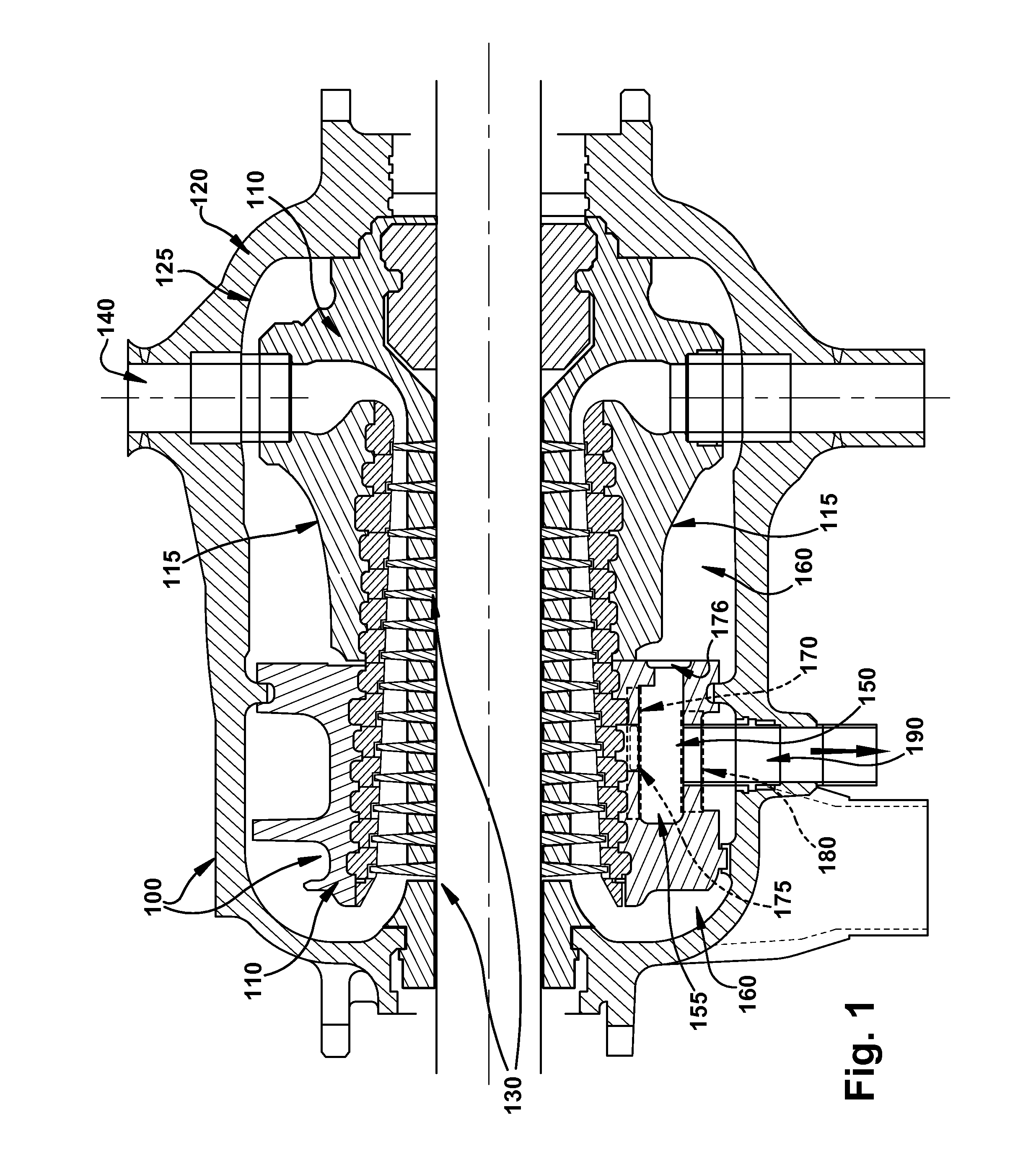 Modular turbomachine inner and outer casings with multi-stage steam extraction sites