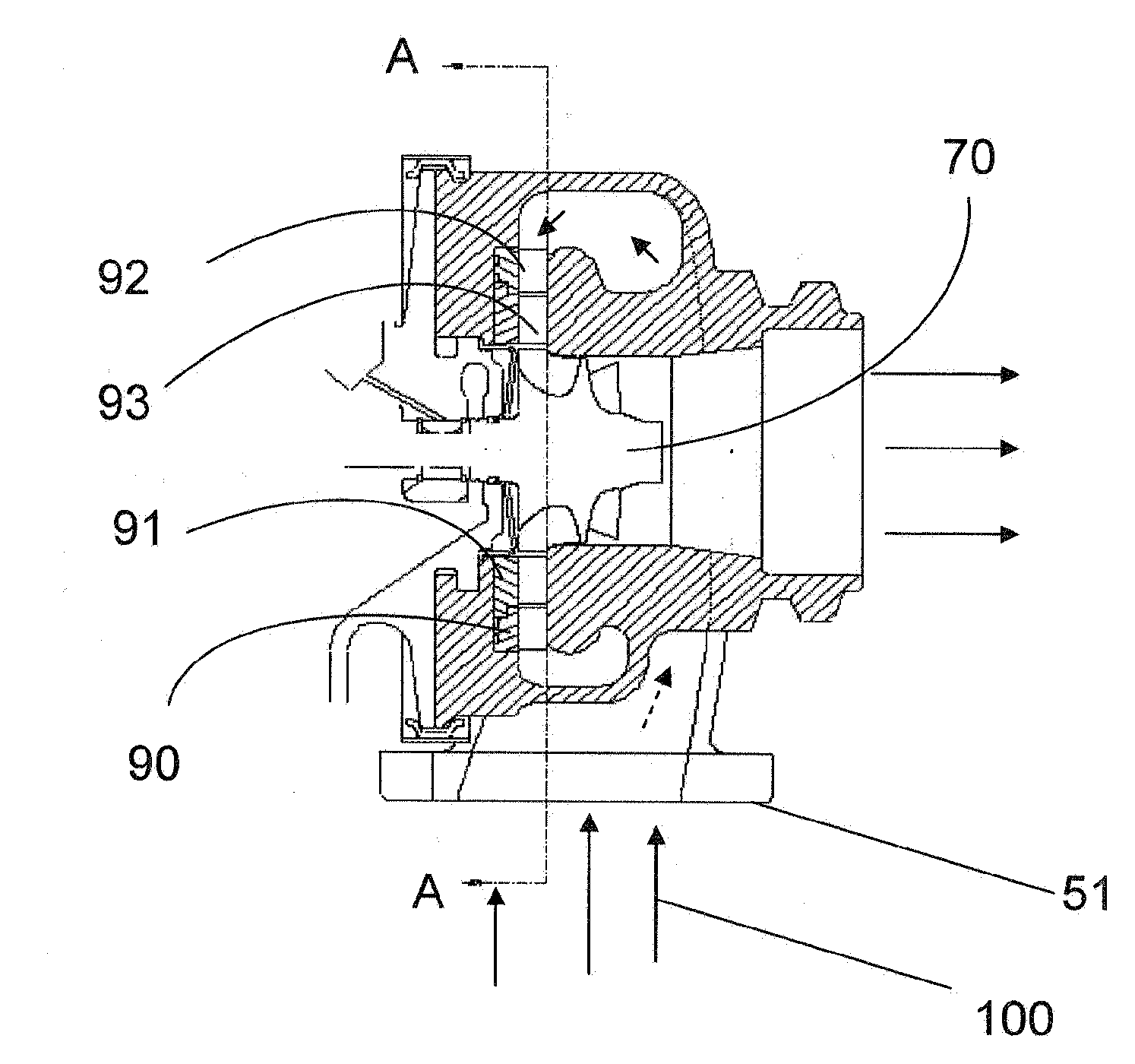 Simplified variable geometry turbocharger with vane rings