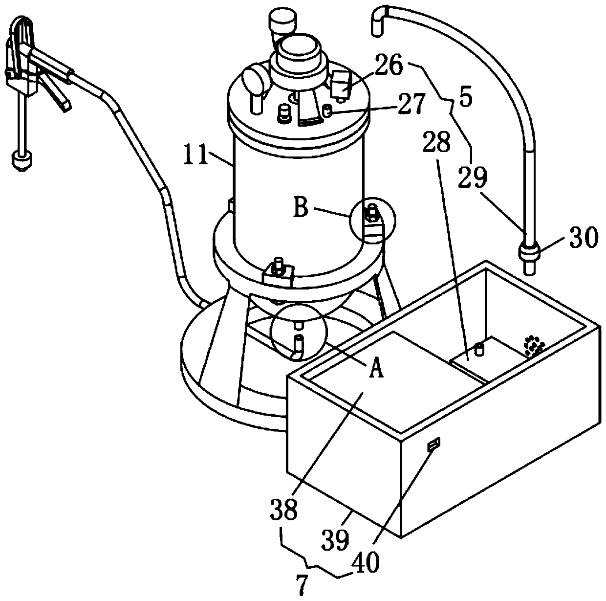 Roadbed maintenance device for highway construction