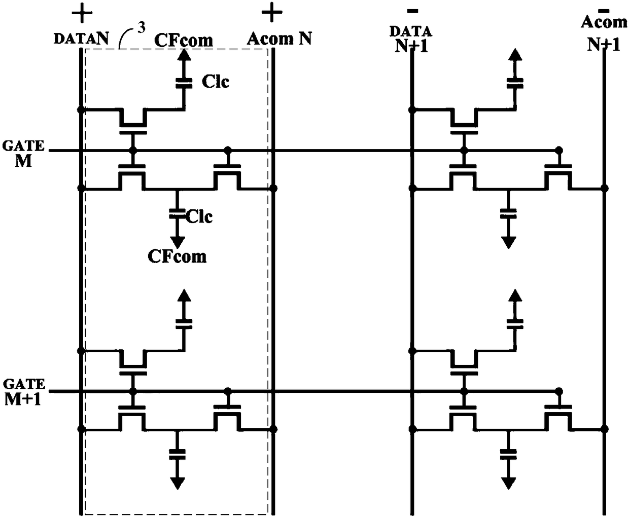 Pixel structure, array substrate and display panel