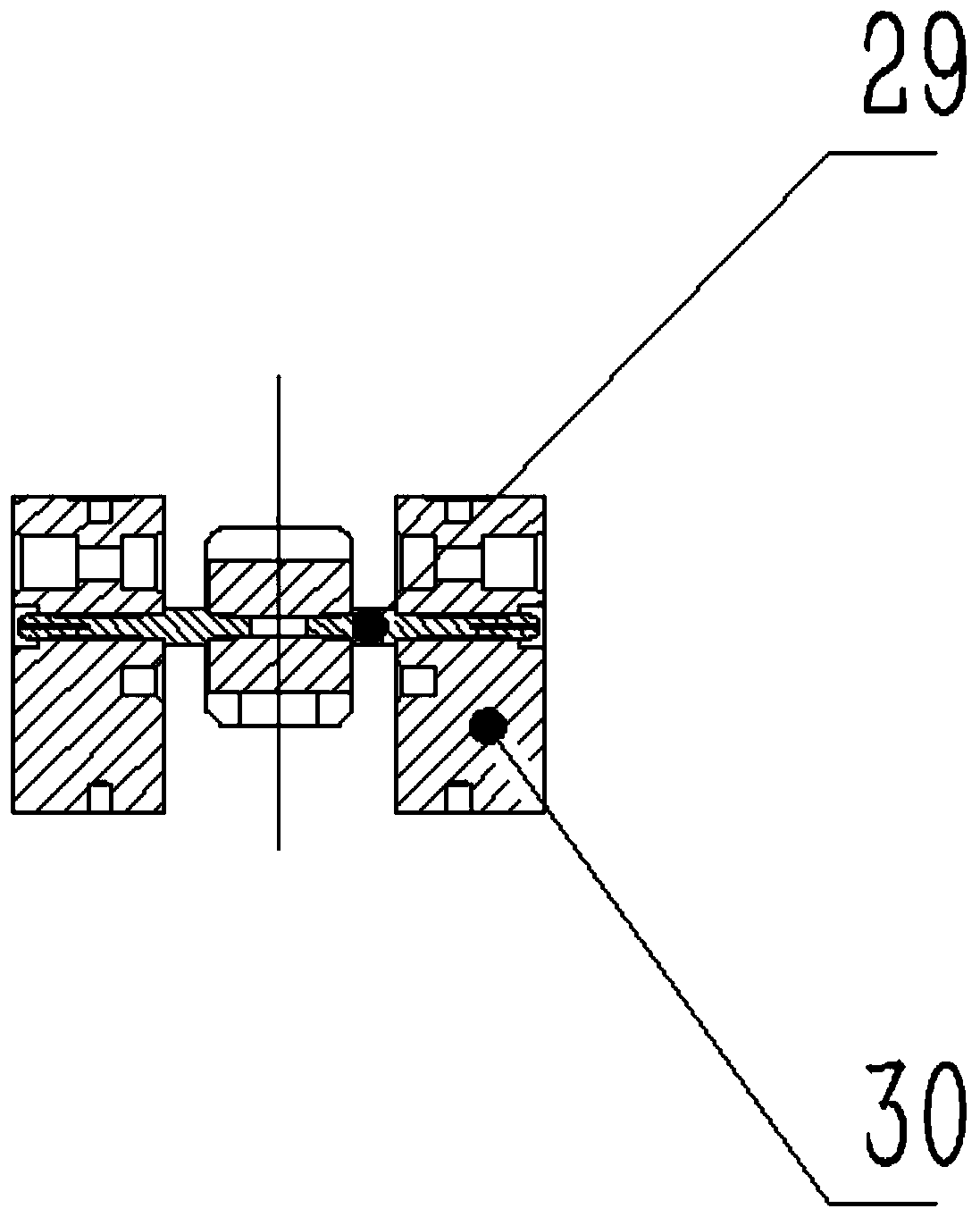 High-precision hanger for expansion valve oxidation line and locating mechanism thereof