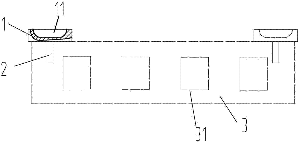 Device for inserting computer memory bank into slot