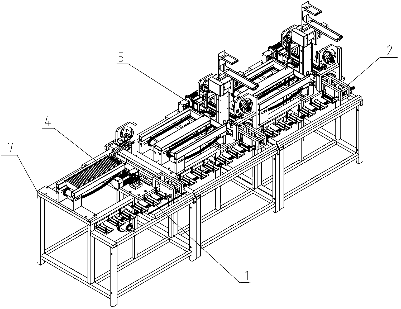 Laminating mechanism of storage battery wrapping and laminating machine