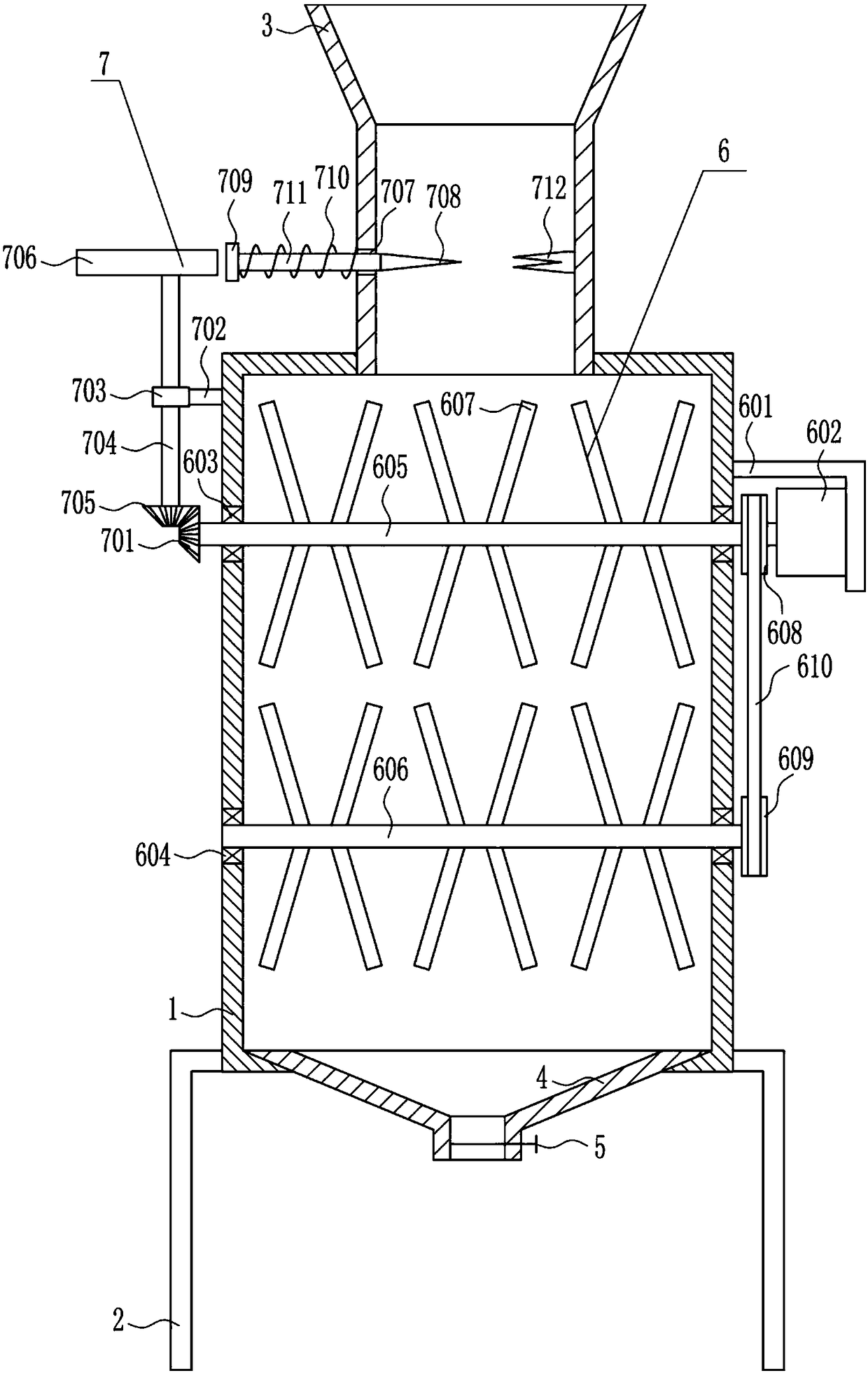 Beating device for paper production