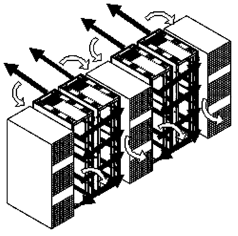 Method for improving horizontal lateral air sending refrigeration efficiency