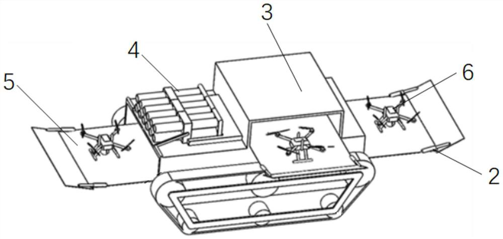 Unmanned platform for carrying and launching heterogeneous unmanned aerial vehicle cluster