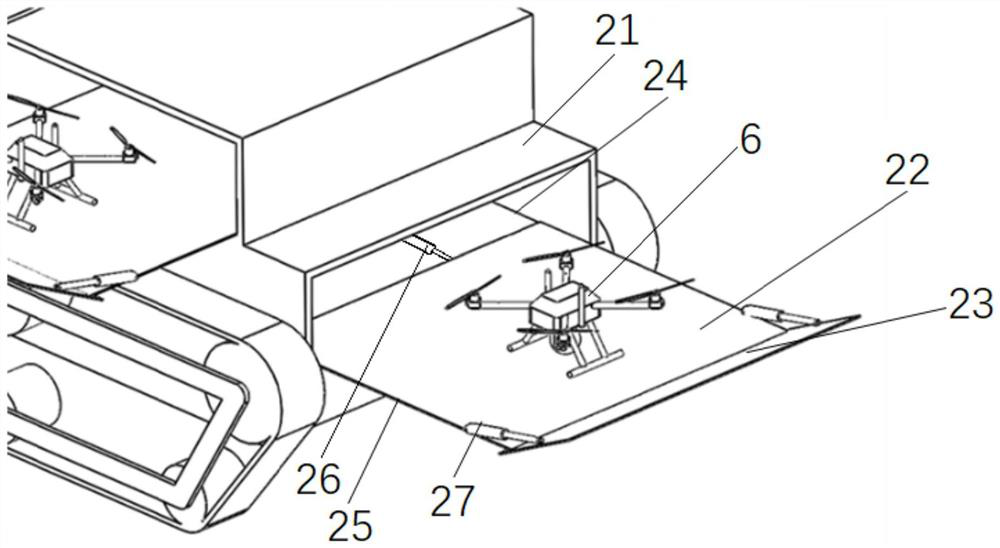 Unmanned platform for carrying and launching heterogeneous unmanned aerial vehicle cluster