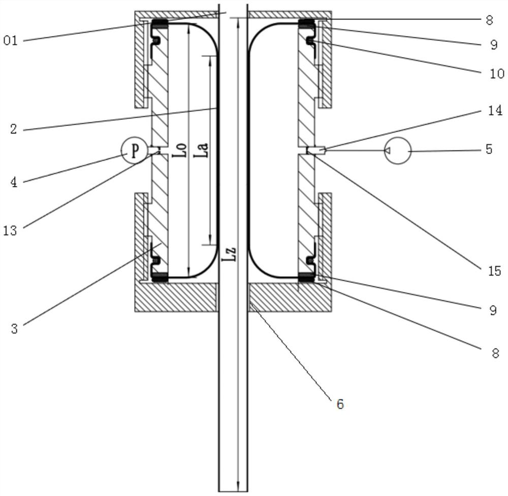 Soft matrix coating adhesion performance testing device and characterization method