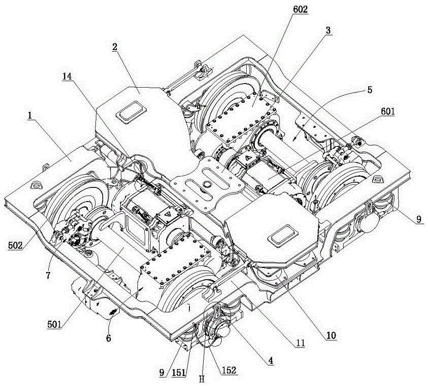 A low-floor tram bogie