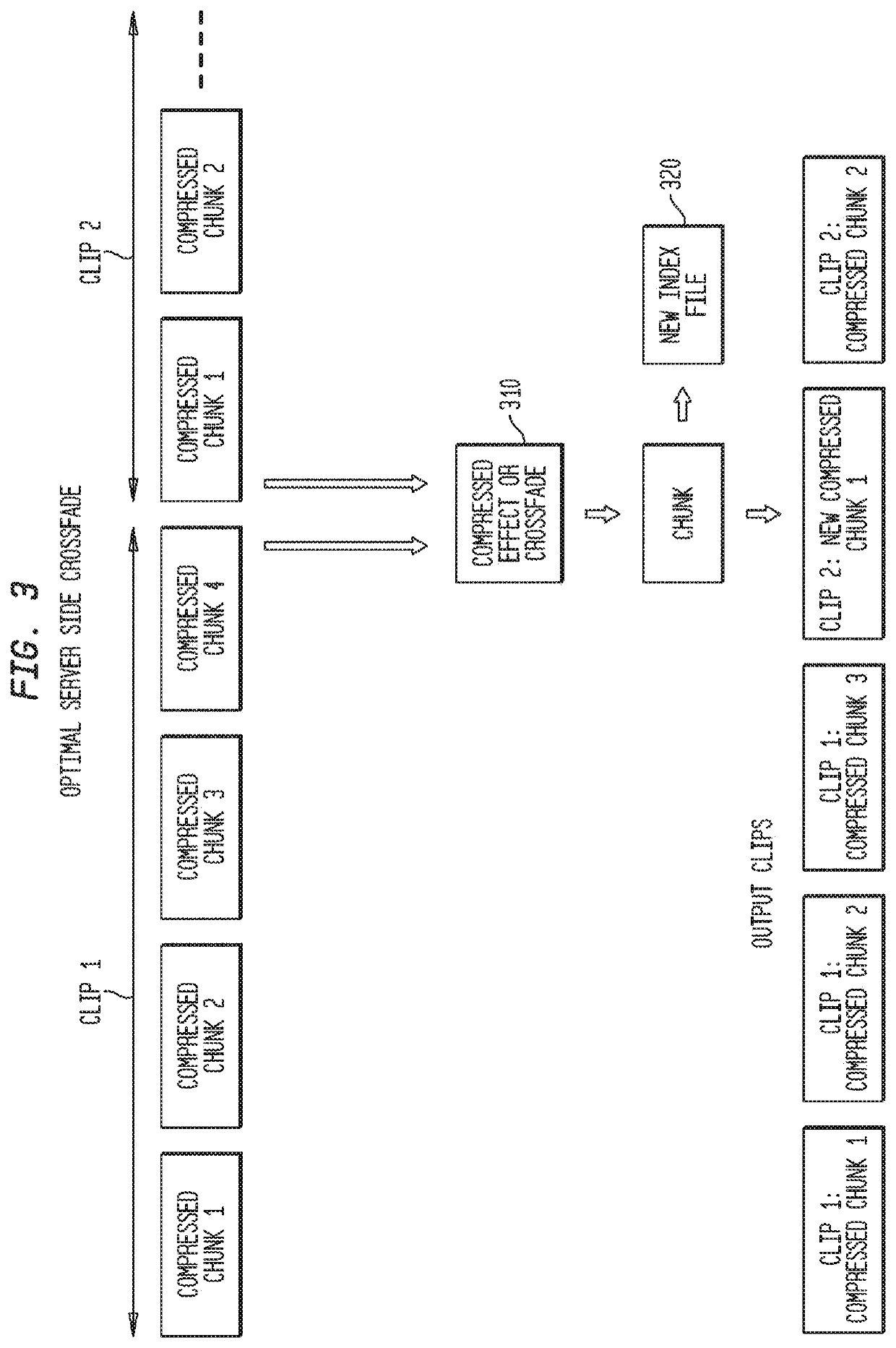 Server side crossfading for progressive download media