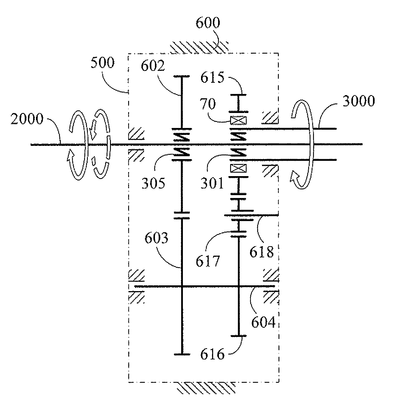 Clutch type reversible transmission bicycle with bidirectional input and one-way output