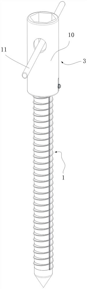 Spiral electrode resistivity probe rod and monitoring method thereof