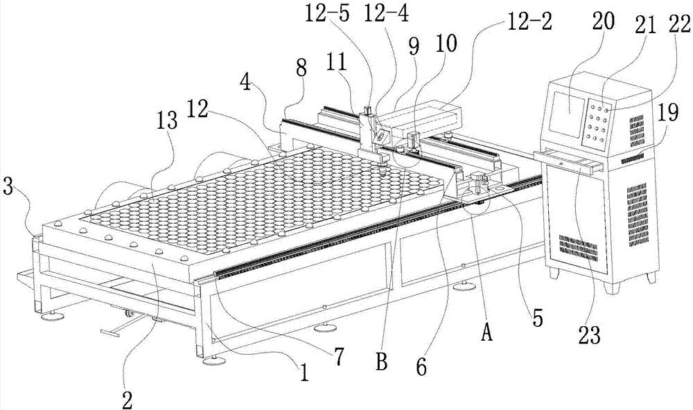 Laser cutting device for cloth