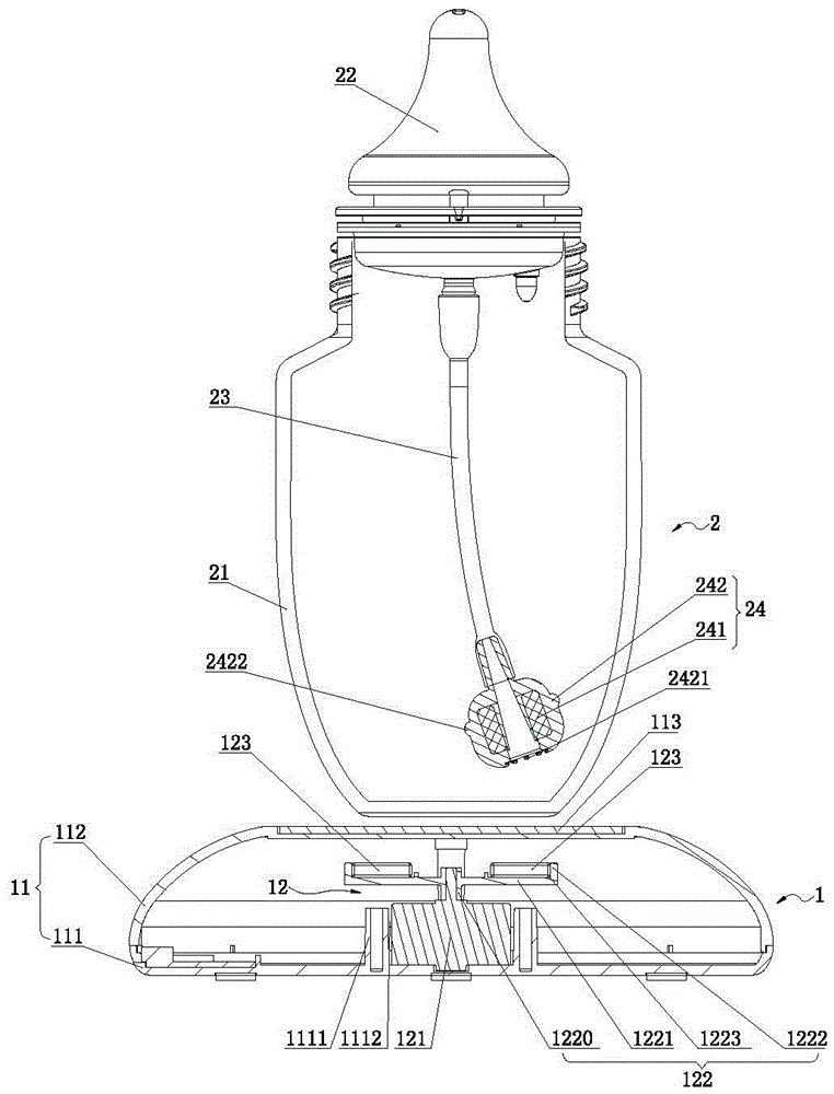 Milk mixing method and mixing type nursing bottle