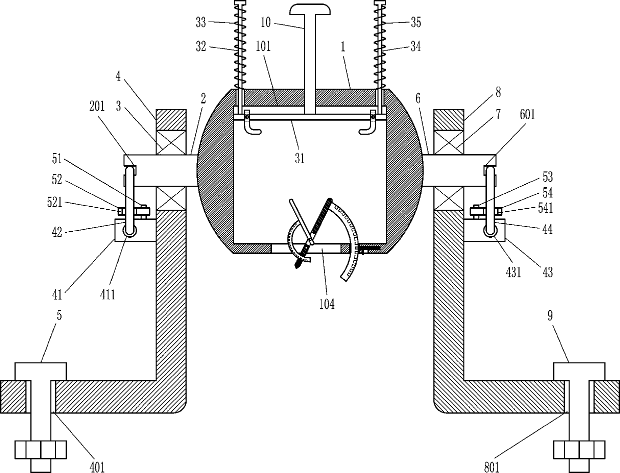 Numerical control machining center-used convenient-to-use type device for clamping triangular workpieces