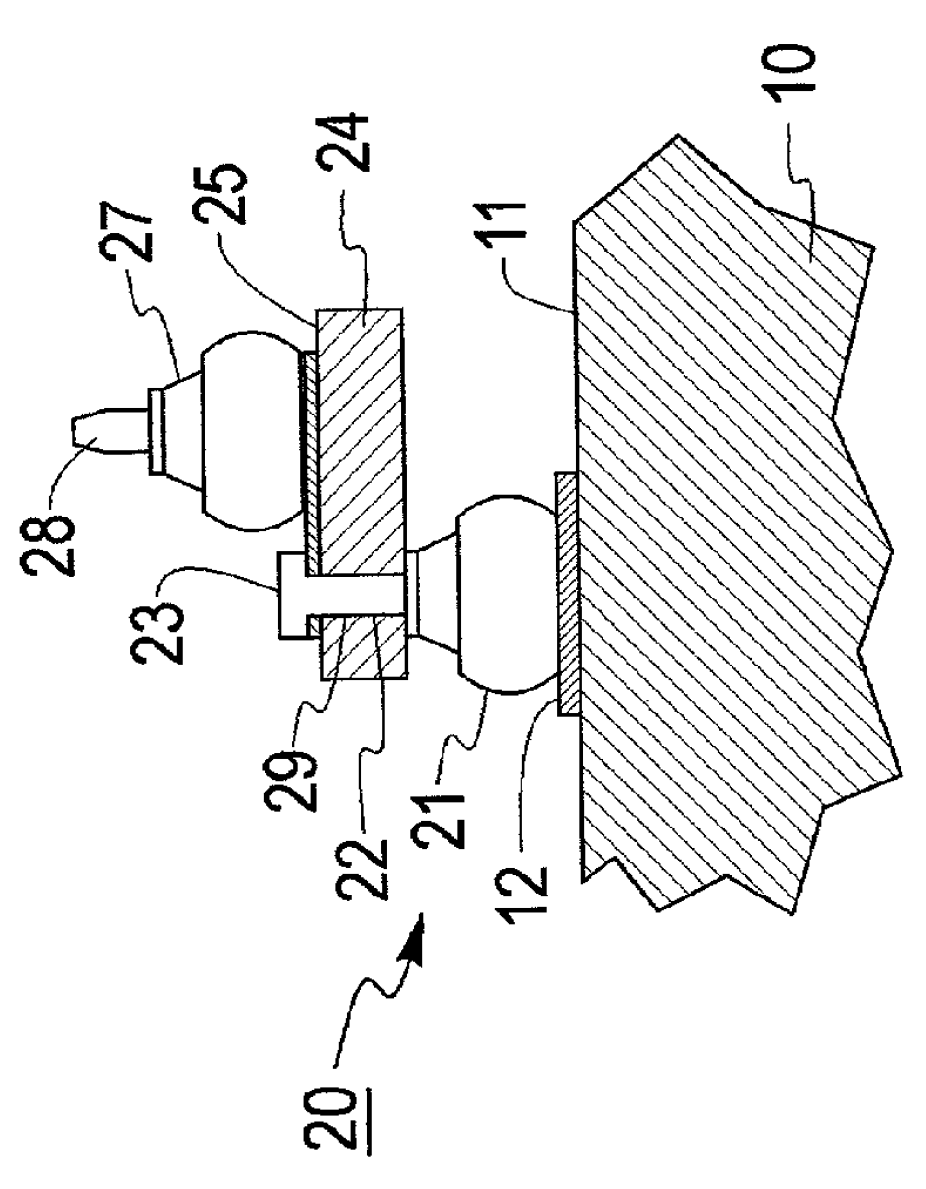 High density cantilevered probe for electronic devices