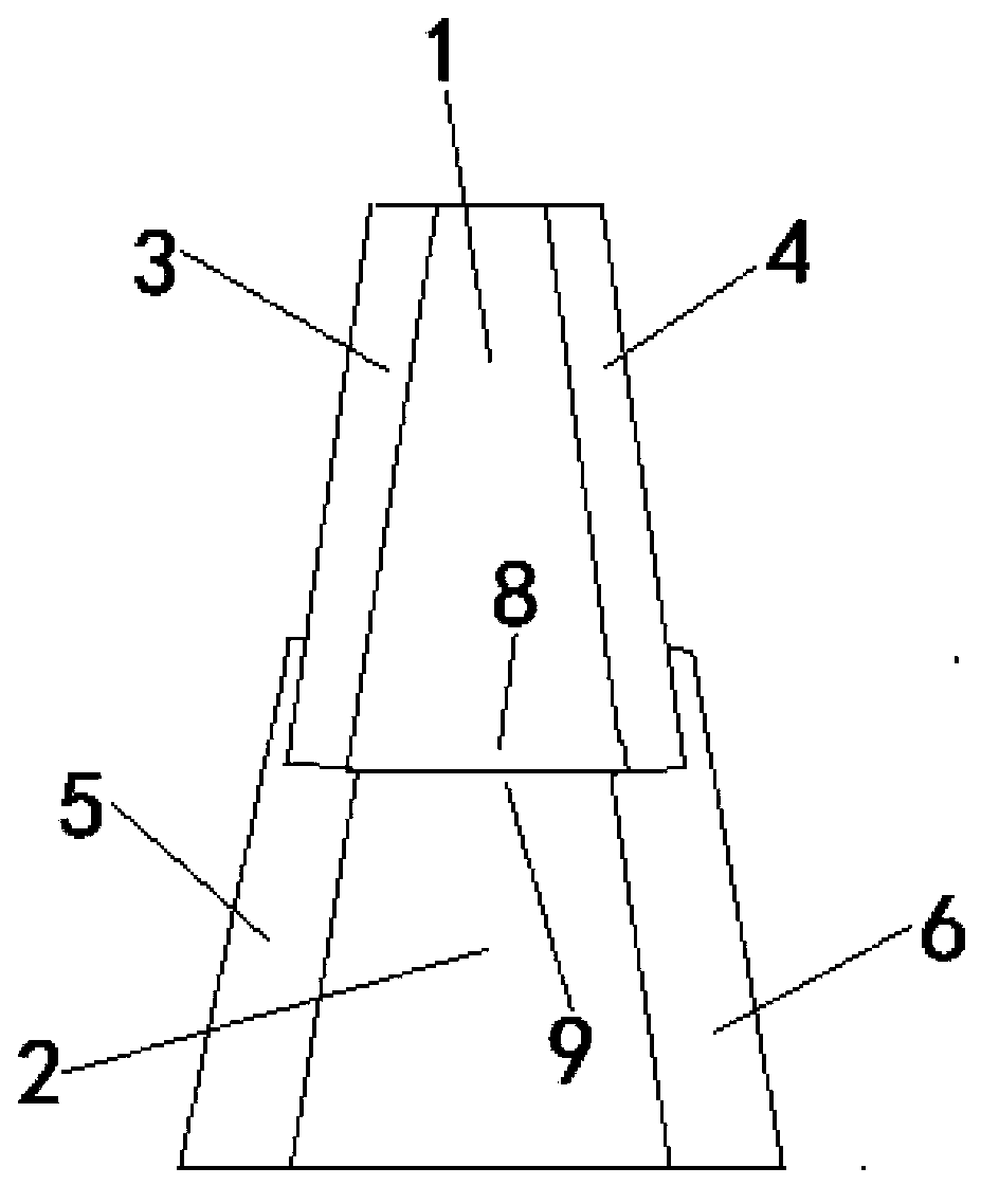 Reinforcing plate structure of automobile column B