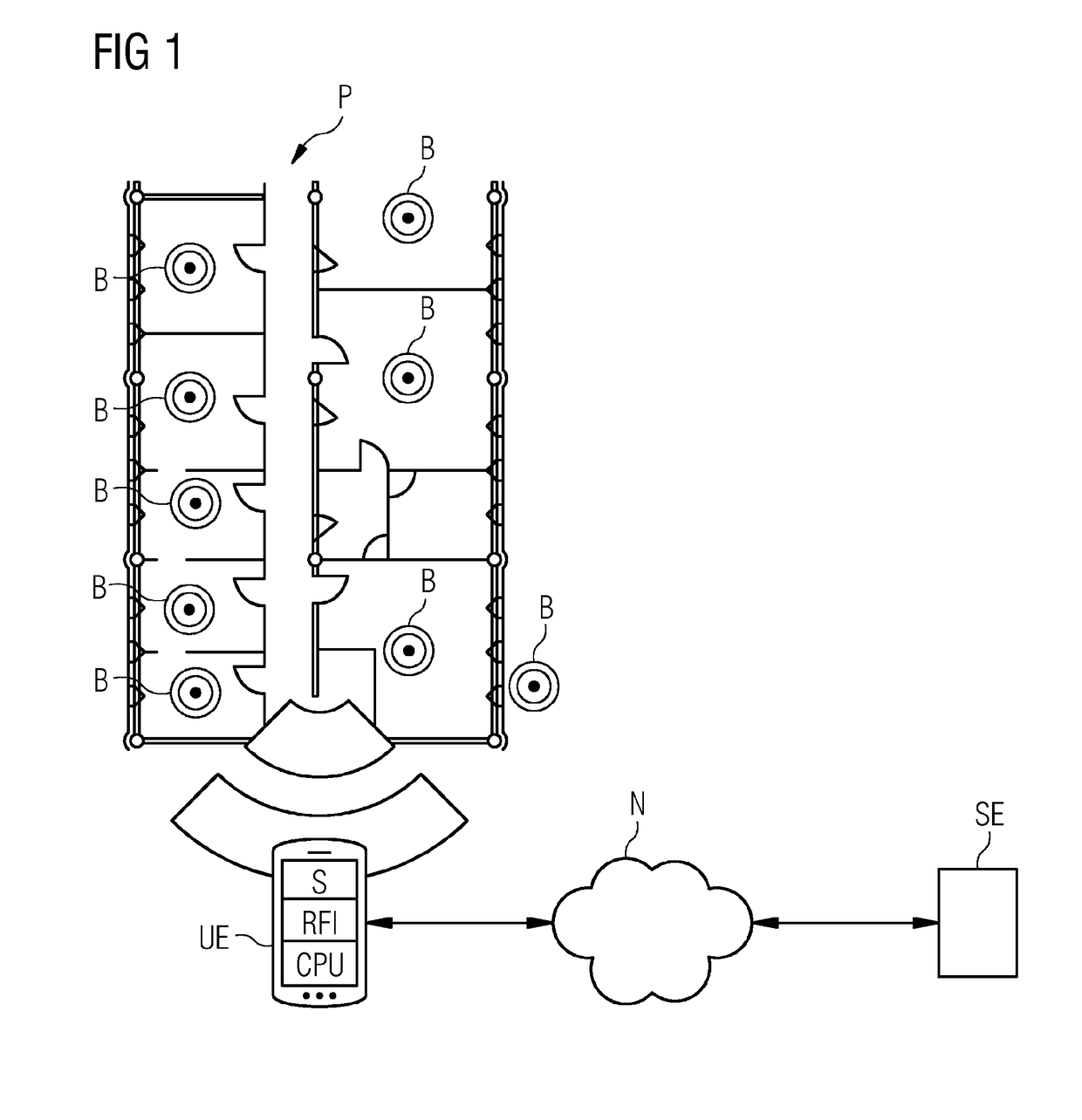 Method, device and system for determining an indoor position