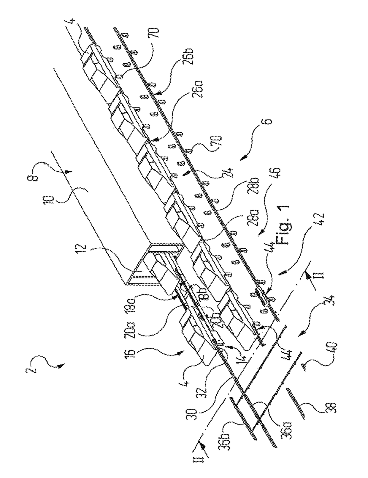 Conveyor unit and conveyor system for conveying vehicle bodies and plant for machining vehicle bodies