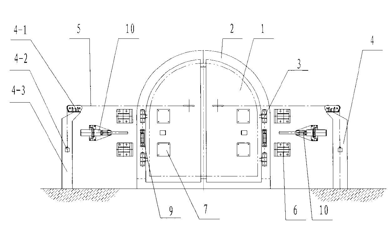 Gas buffer explosion-proof door