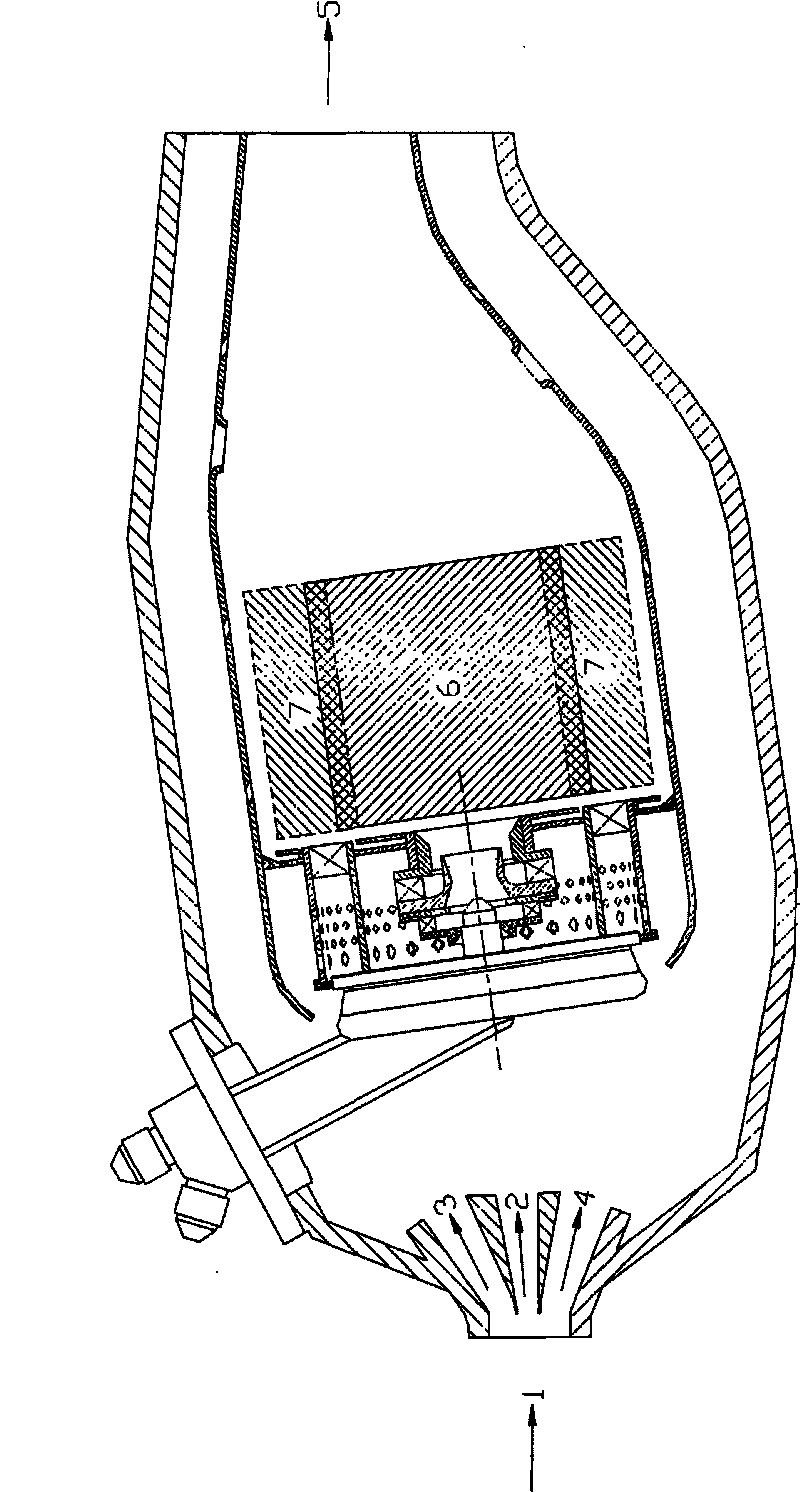 Premixing and pre-evaporating combustion chamber