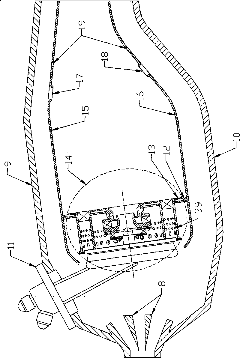 Premixing and pre-evaporating combustion chamber