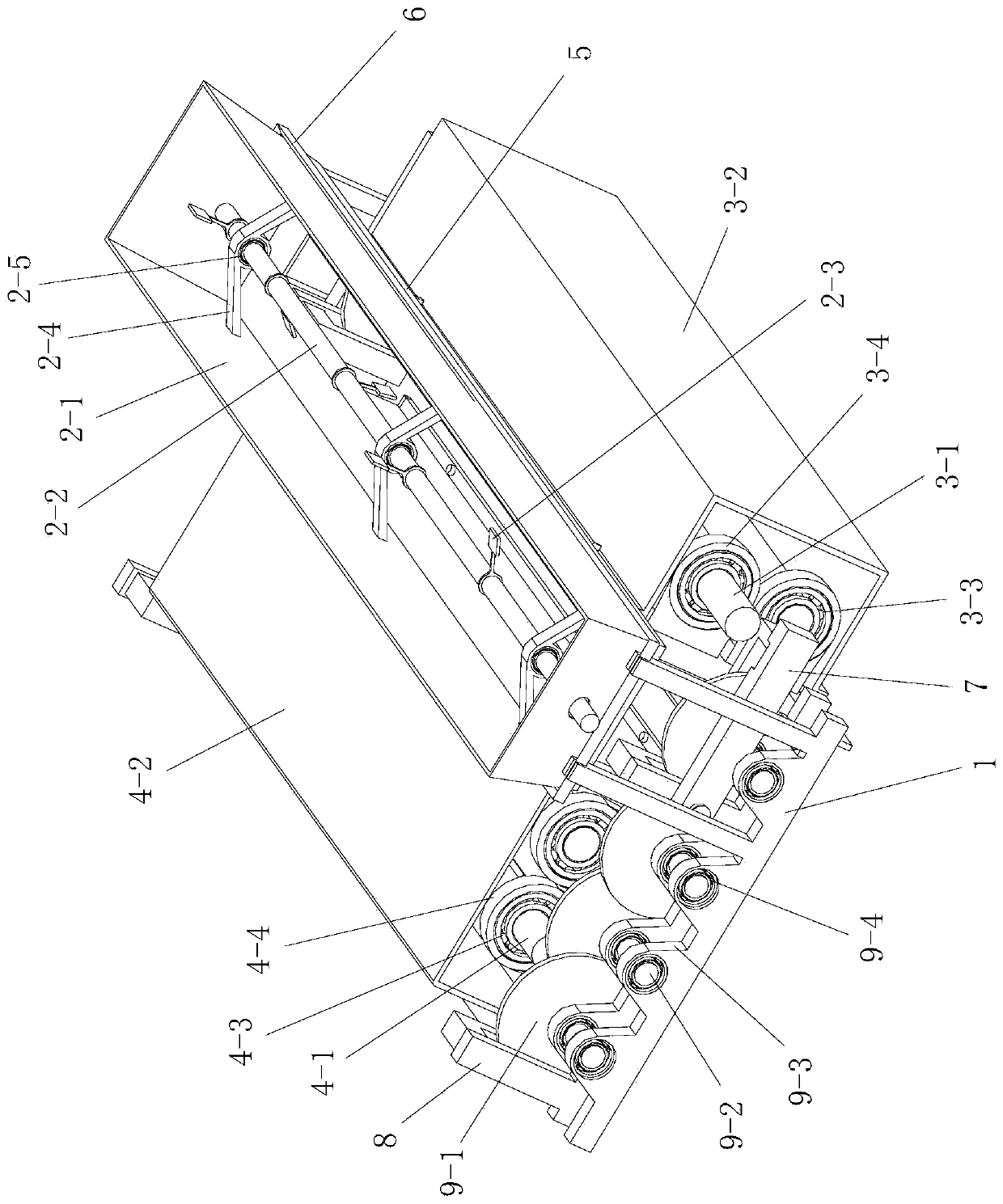 Concrete pavement paving device and method based on weaving mechanism