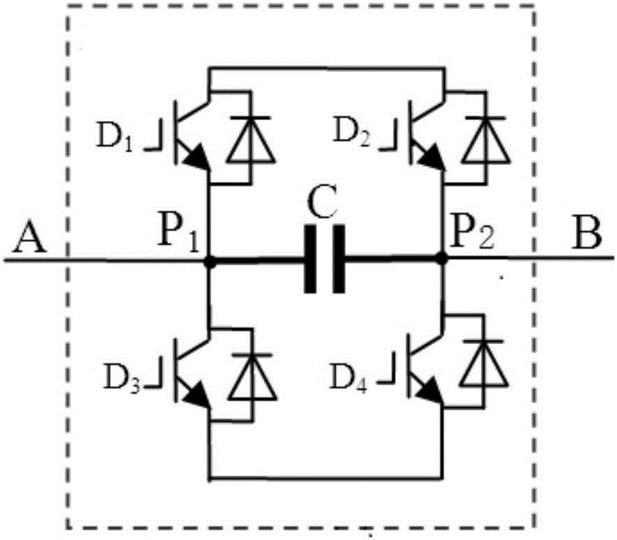 Hybrid high-voltage DC breaker and power unit thereof