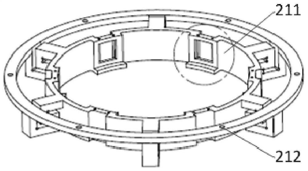 Flexible heat-dissipating and vibration-damping support structure for optical lens of spatial pointing measuring instrument