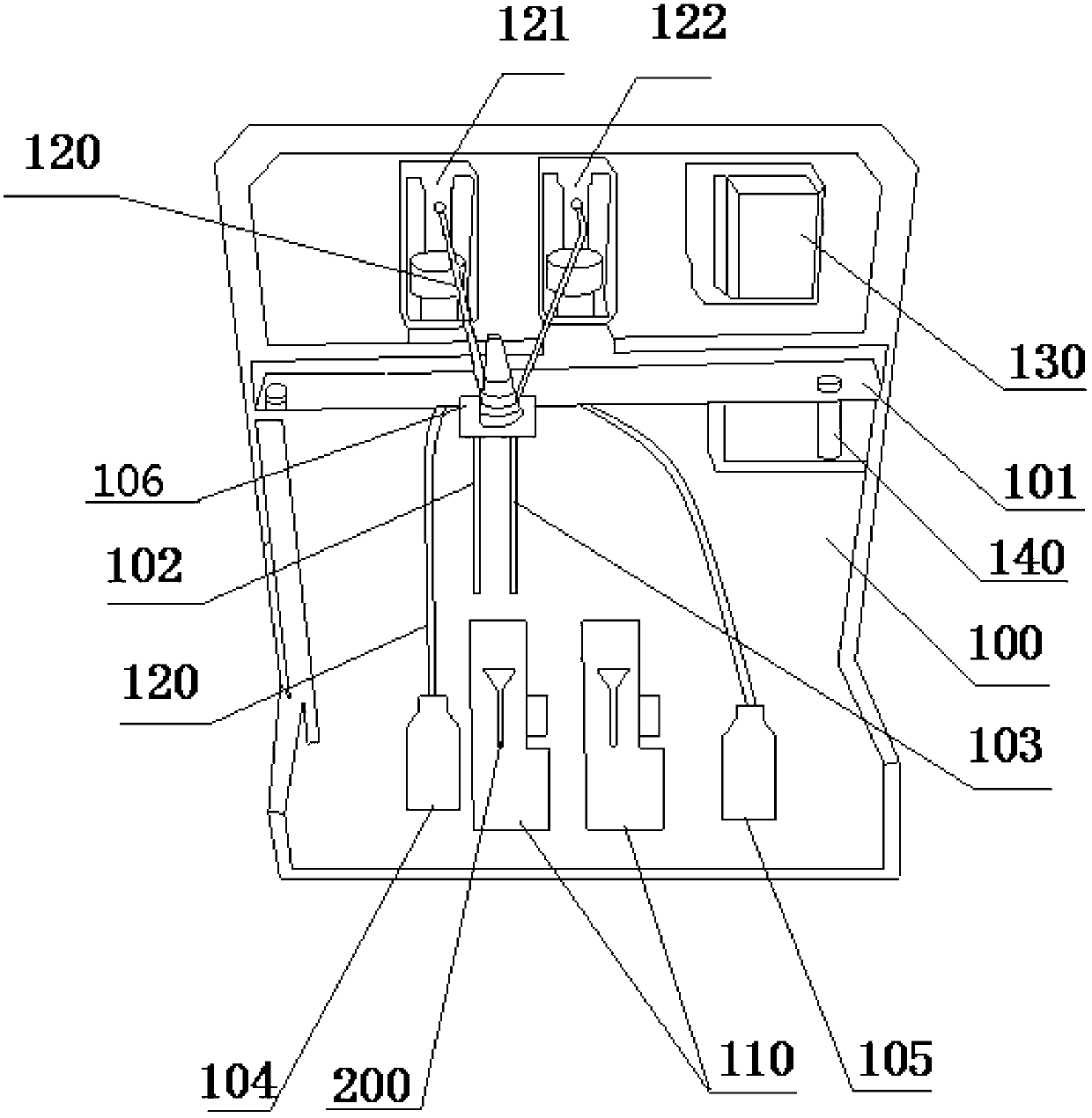 Quasi-automatic in-vitro detection device and method for measuring HCY (homocysteine) by colorimetric method