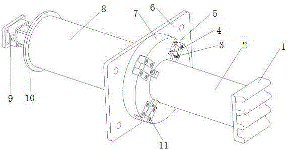 Telescopic device for absorbing collision energy of railway vehicle