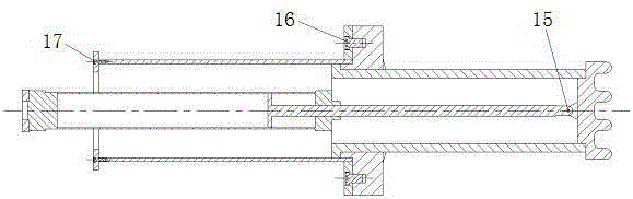 Telescopic device for absorbing collision energy of railway vehicle