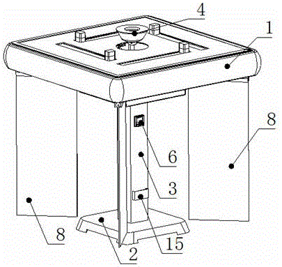 The mounting structure of electrical heating control component of electric heating mahjong machine