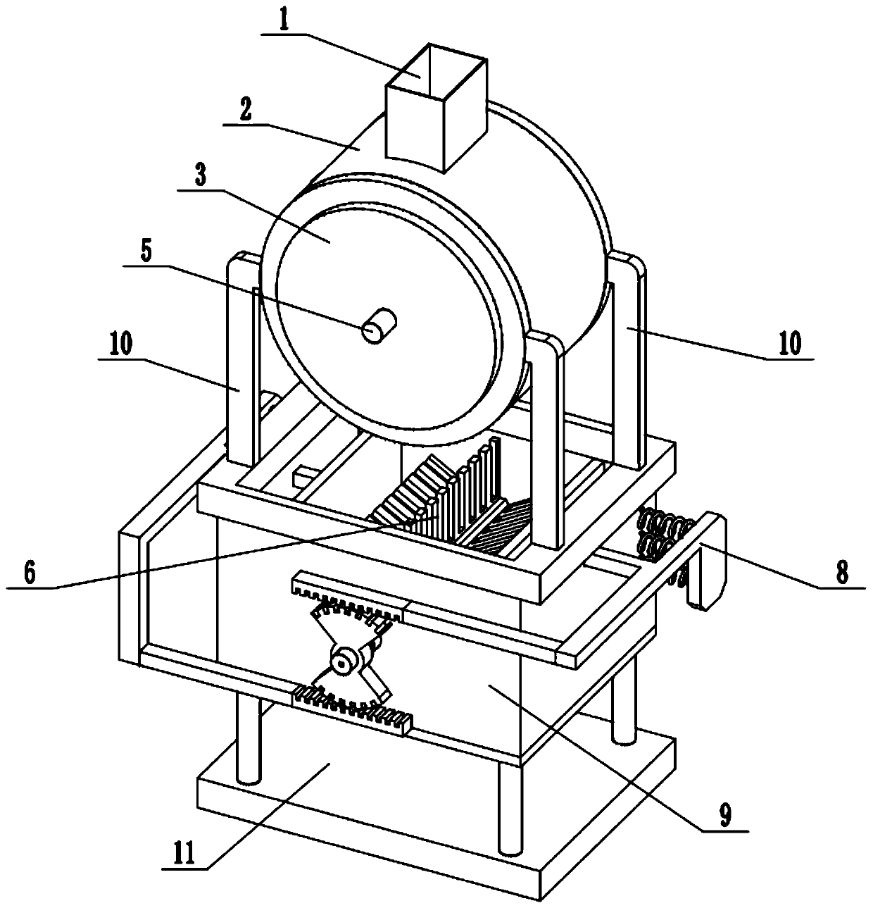 Raw material processing device for making plant wine