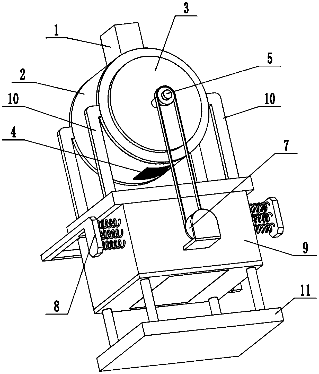 Raw material processing device for making plant wine