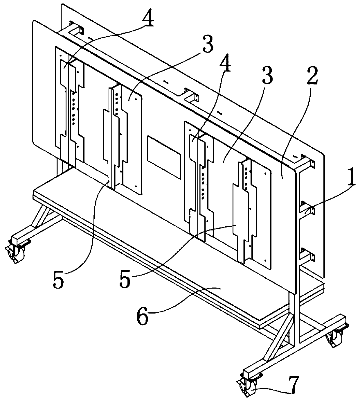 Rack for airplane pipeline construction simulation