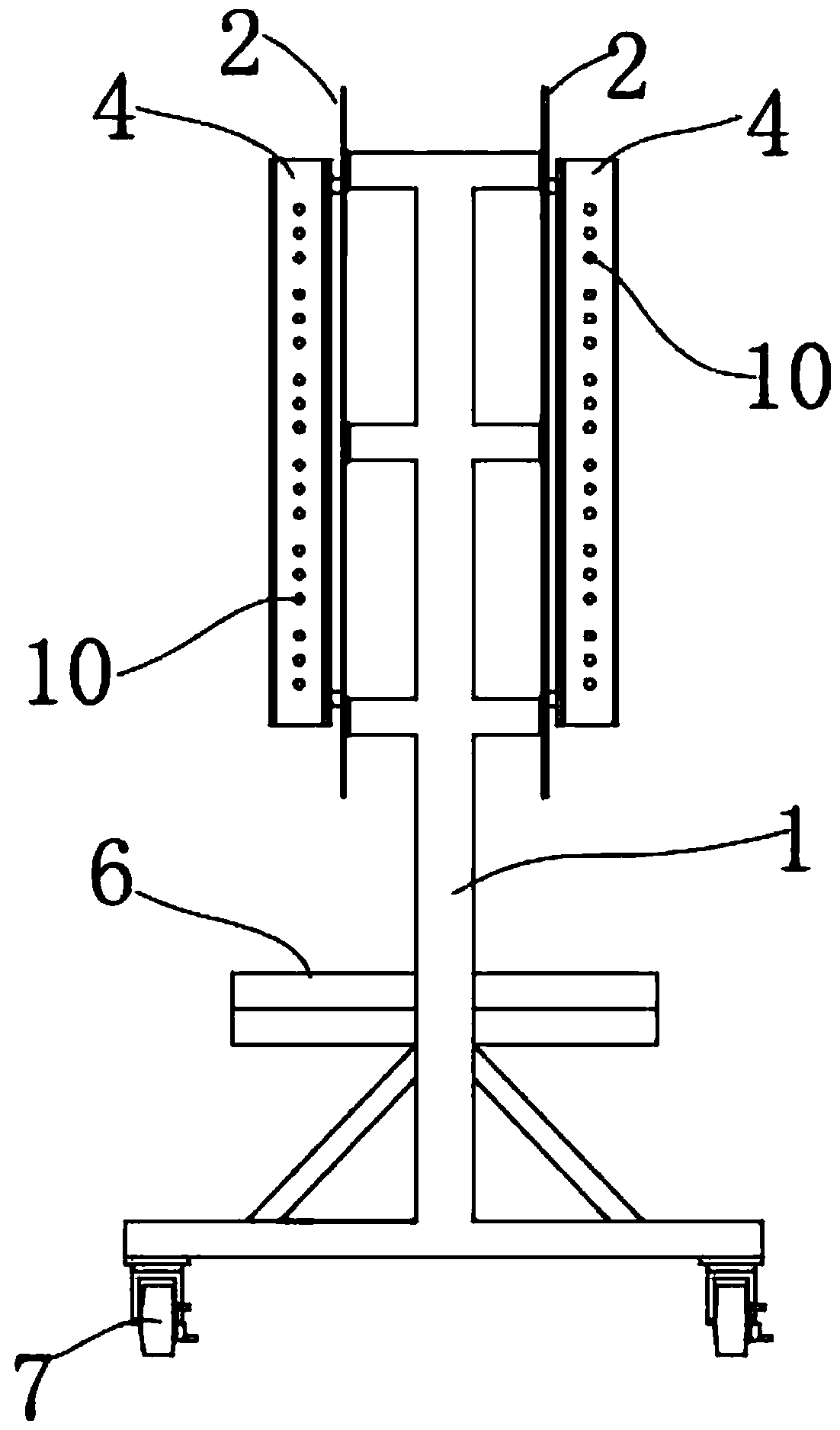 Rack for airplane pipeline construction simulation